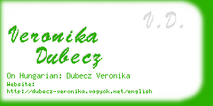 veronika dubecz business card